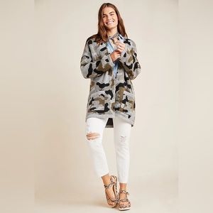 Anthropologie Vera Camo Cardigan
